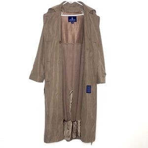 Trench Coat with Detachable Flannel Liner and Hood